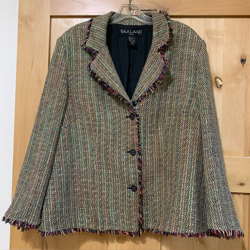 Vintage Tweed Silkland Woman Jacket 16W